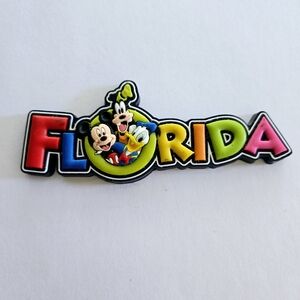 Disney Florida Fridge Magnet Flexible Mickey Donald Duck Goofy Disney World Rare